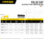 Cressi PALAU SAF FINS BLACK/YELLOW M/L (41/44)