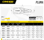 Cressi PLUMA FINS BLACK/SILVER 35/36 (2,5/3,5)