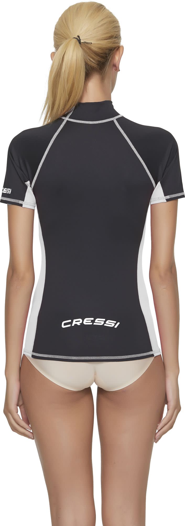 Cressi RASH GUARD LADY SHORT/SL BLACK/WHITE S/2 (38) - Image 6