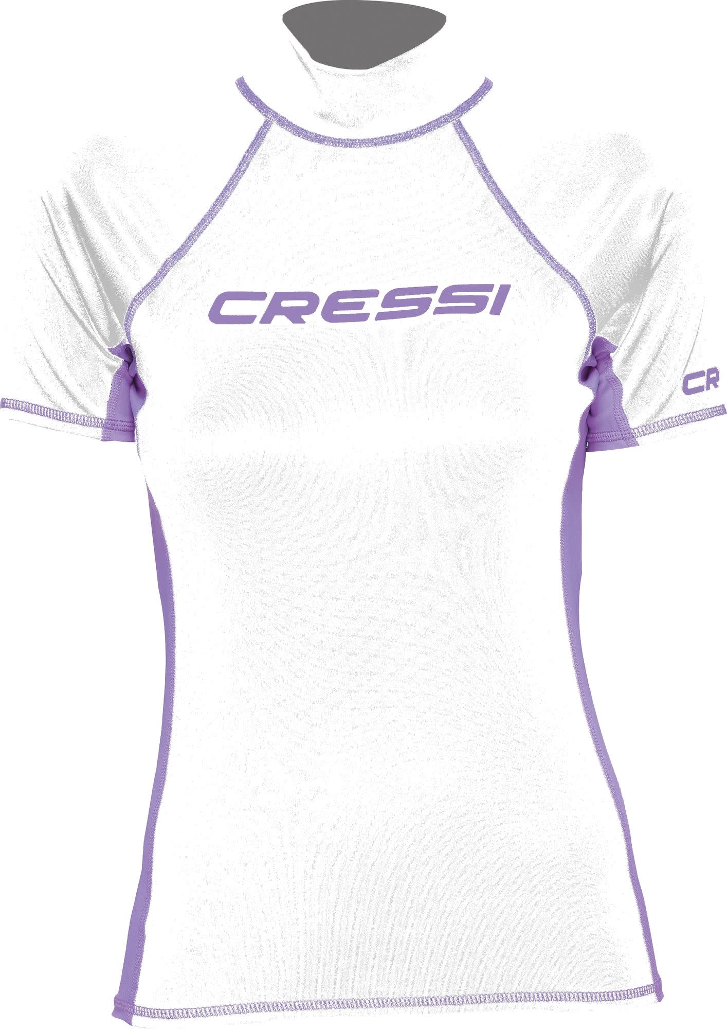 Cressi RASH GUARD LADY SHORT/SL WHITE/LILAC L/4 (42) - Image 3