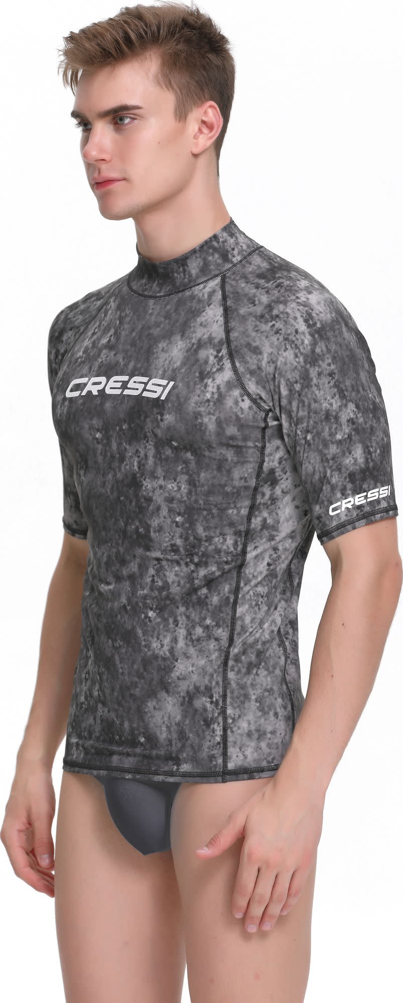 Cressi RASH GUARD MAN SHORT/SL CAMOUFLAGE BLACK/GREY L/4 (52) - Image 7