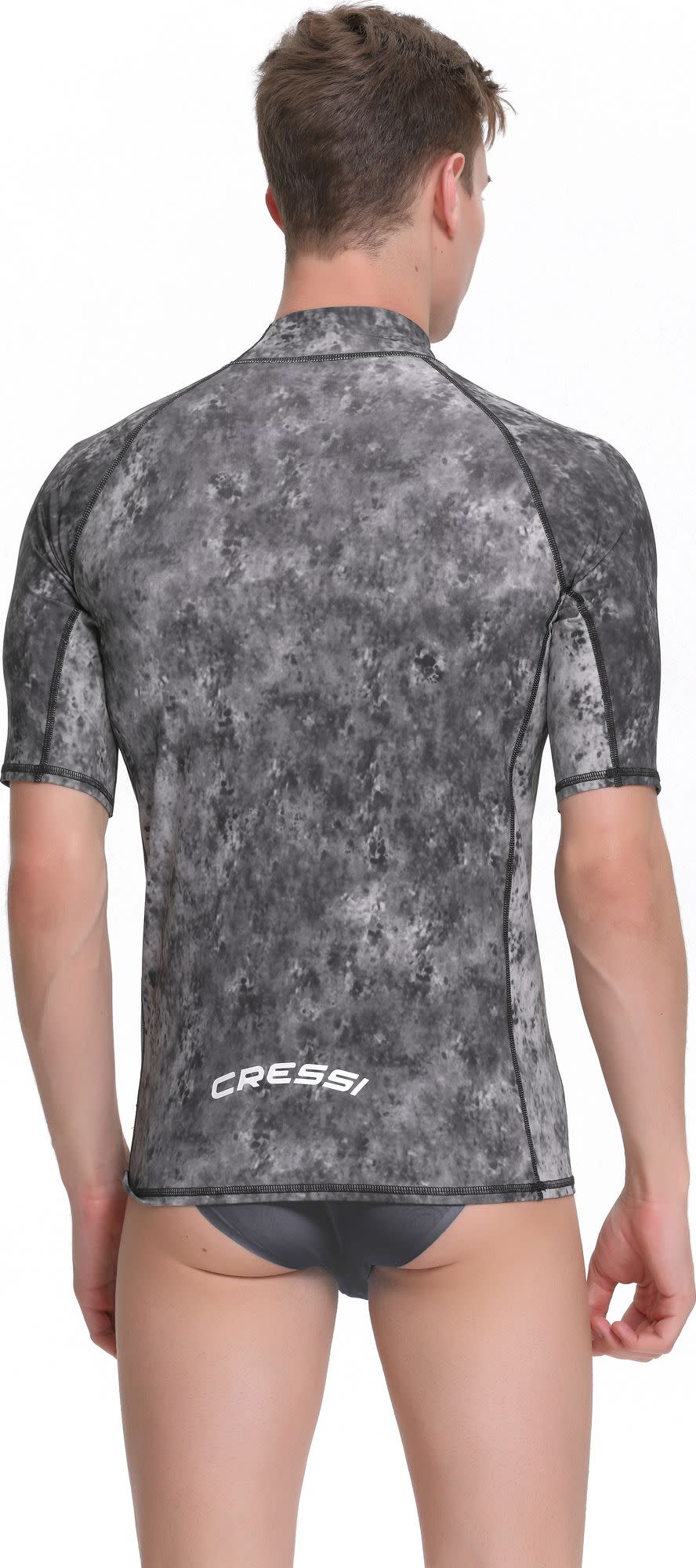 Cressi RASH GUARD MAN SHORT/SL CAMOUFLAGE BLACK/GREY S/2 (48) - Image 9
