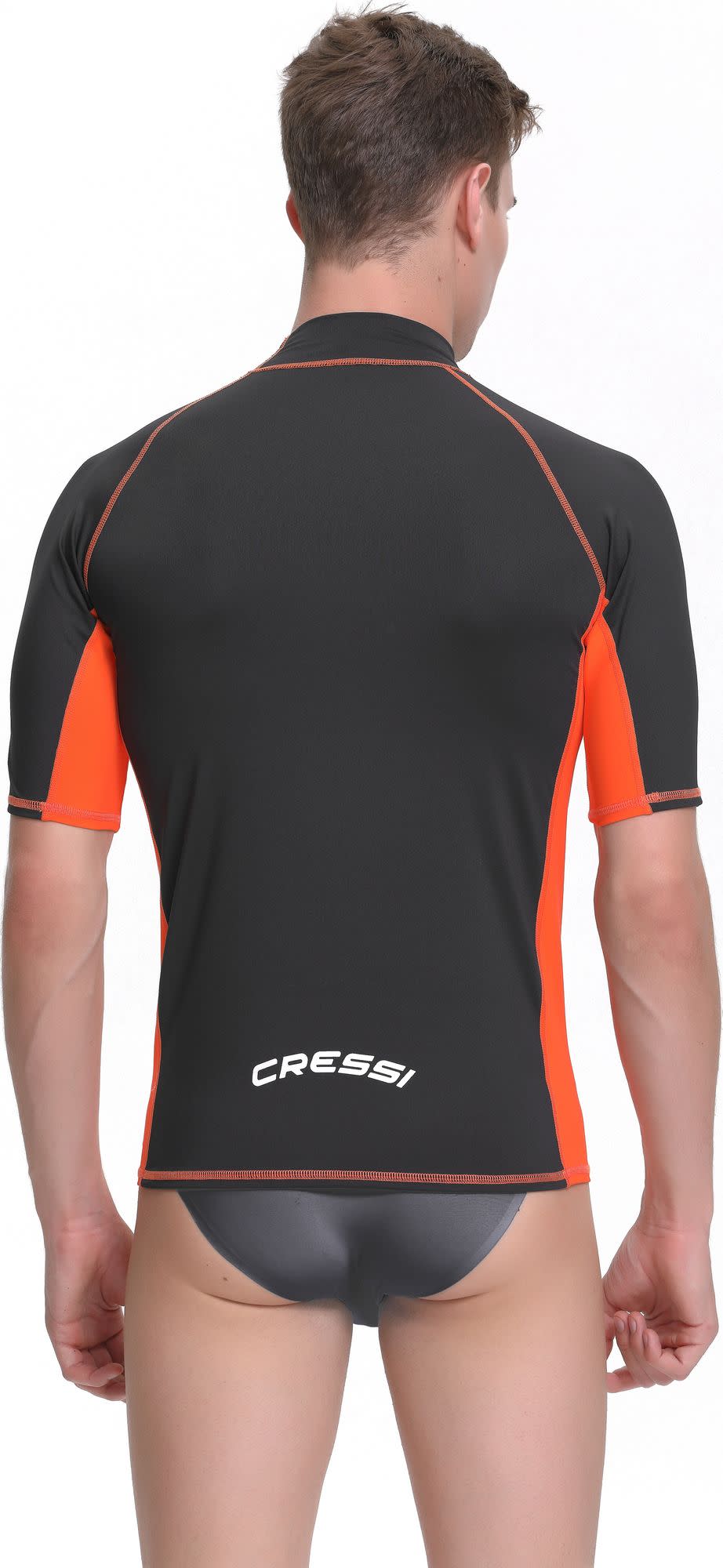 Cressi RASH GUARD MAN SHORT/SL BLACK/ORANGE M/3 (50) - Image 2