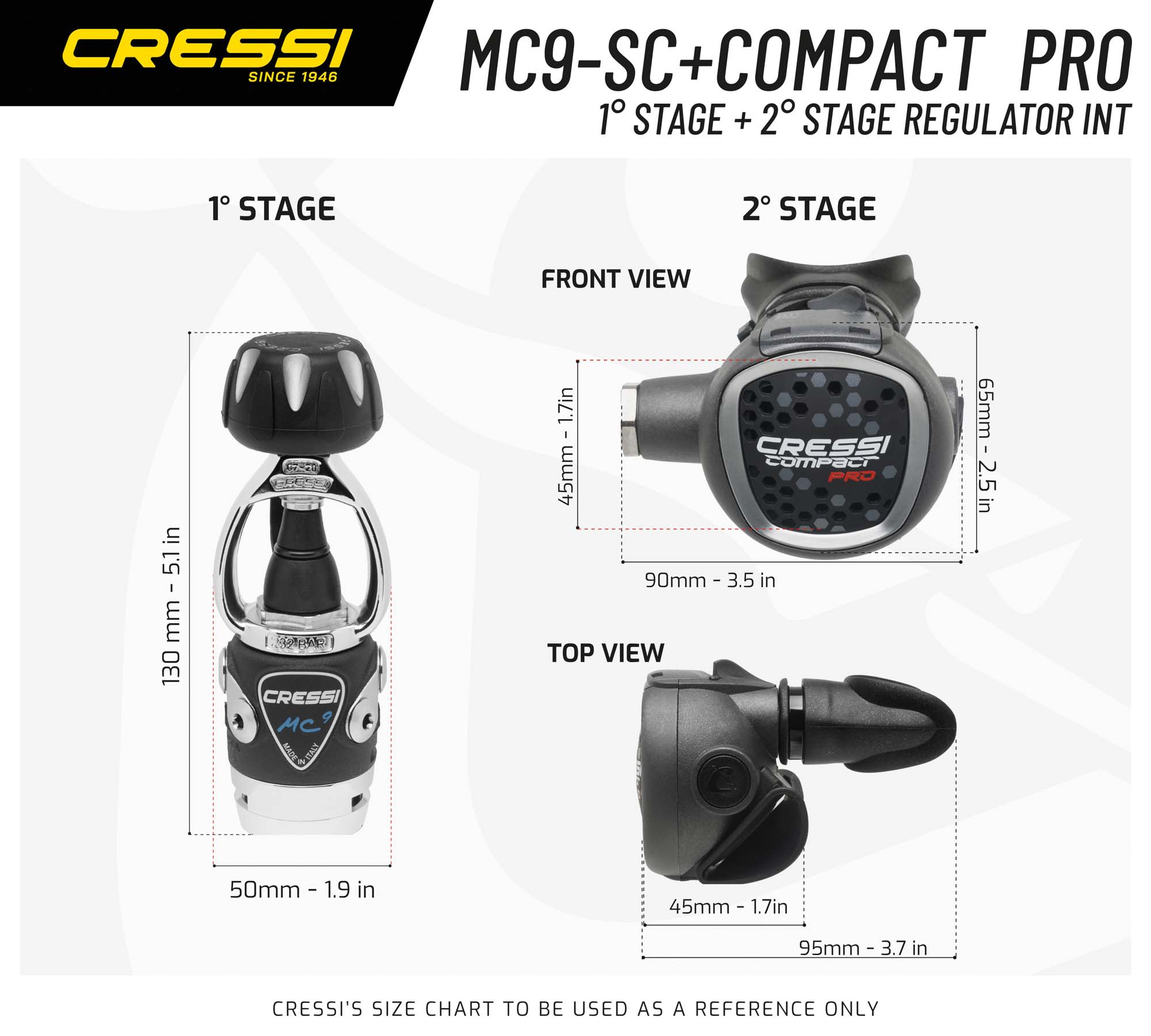 Cressi MC9-SC /XS COMPACT PRO REGULATOR INT