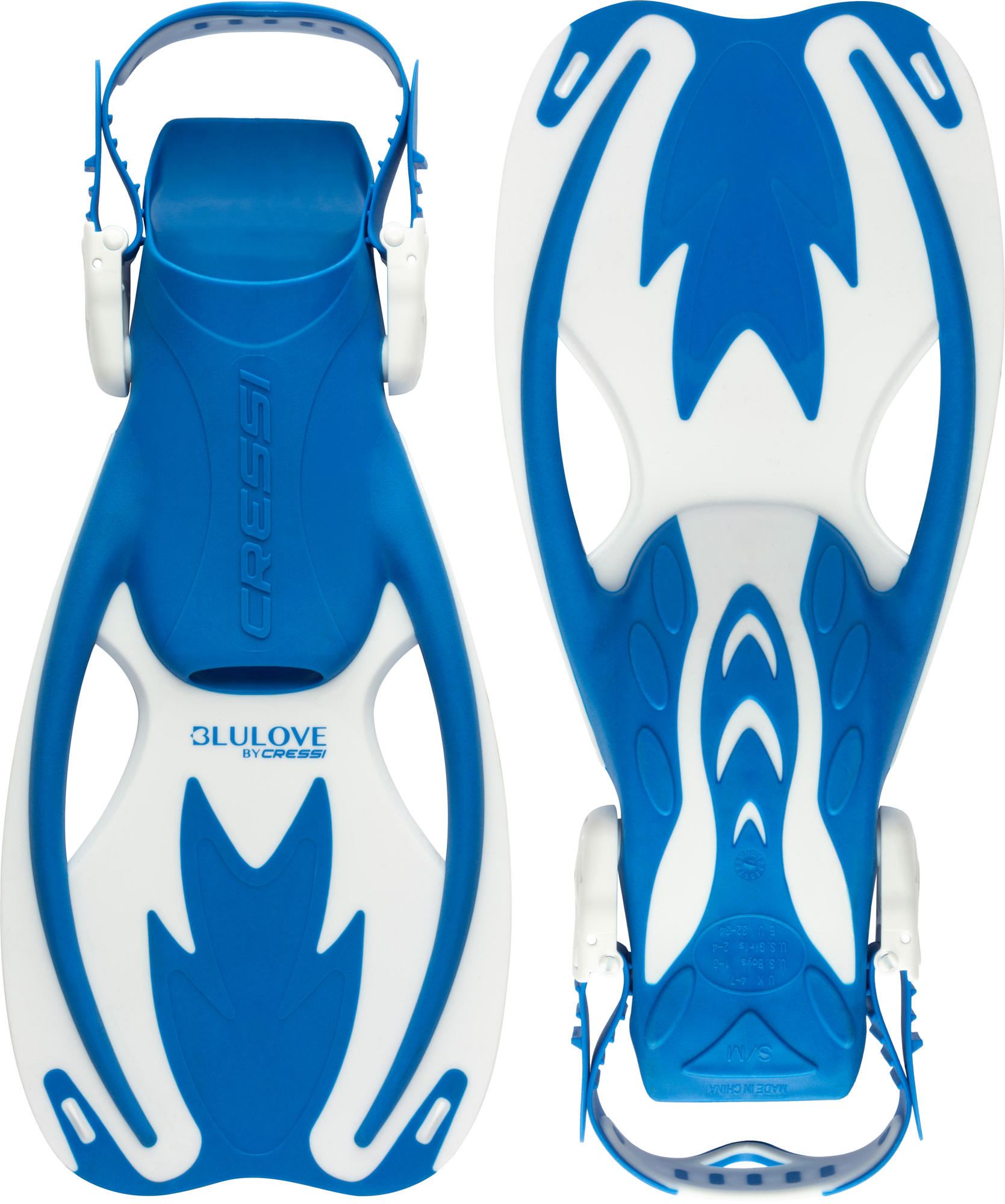 Cressi ROCKS KID FINS BLUE/WHITE L/XL (13K/5Y)