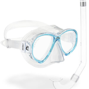 Cressi PERLA JR + MINIGRINGO COMBO CLEAR/AQUAMARINE