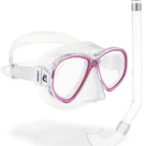 Cressi PERLA JR + MINIGRINGO COMBO CLEAR/PINK