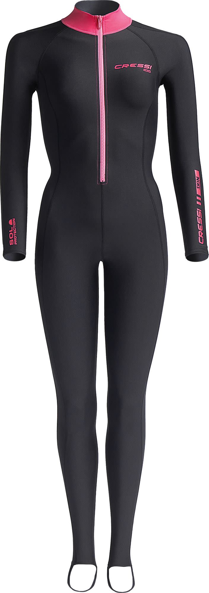 Cressi SKIN LADY MONOPIECE WETSUIT BLACK/PINK 1mm XS/1