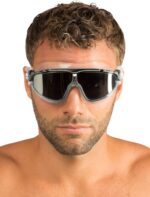 Cressi SKYLIGHT GOGGLES SIL CLEAR/FRAME BLACK GREY MIRRORED LENS