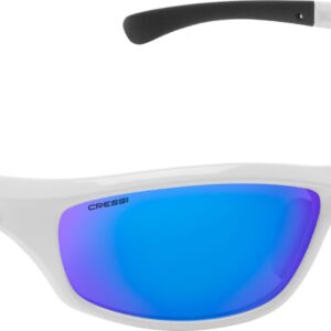 Cressi SNIPER SUNGLASSES WHITE MIRRORED LENS BLUE