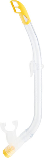 Cressi TOP SNORKEL SIL. CLEAR/TUBE YELLOW