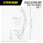 Cressi ITACA ULTRA DRY SNORKEL BLACK/BLUE METAL
