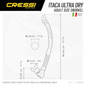 Cressi ITACA ULTRA DRY SNORKEL BLACK/RED