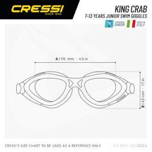 Cressi KING CRAB KID GOGGLES CLEAR/FRAME CLEAR
