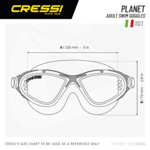 Cressi PLANET GOGGLES SIL CLEAR/FRAME BLACK SILVER SMOKED LENS