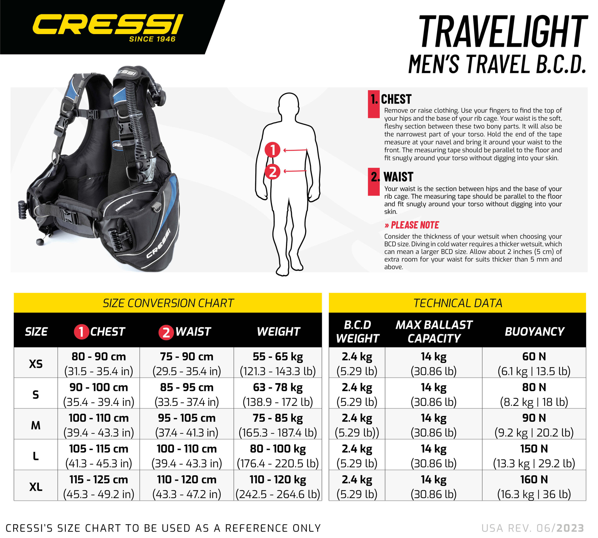 Cressi TRAVELIGHT LADY B.C.'D PINK S