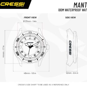 Cressi MANTA WATCH 100m BLACK ORANGE
