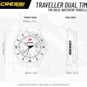 Cressi TRAVELLER DUAL TIME WATCH BLUE