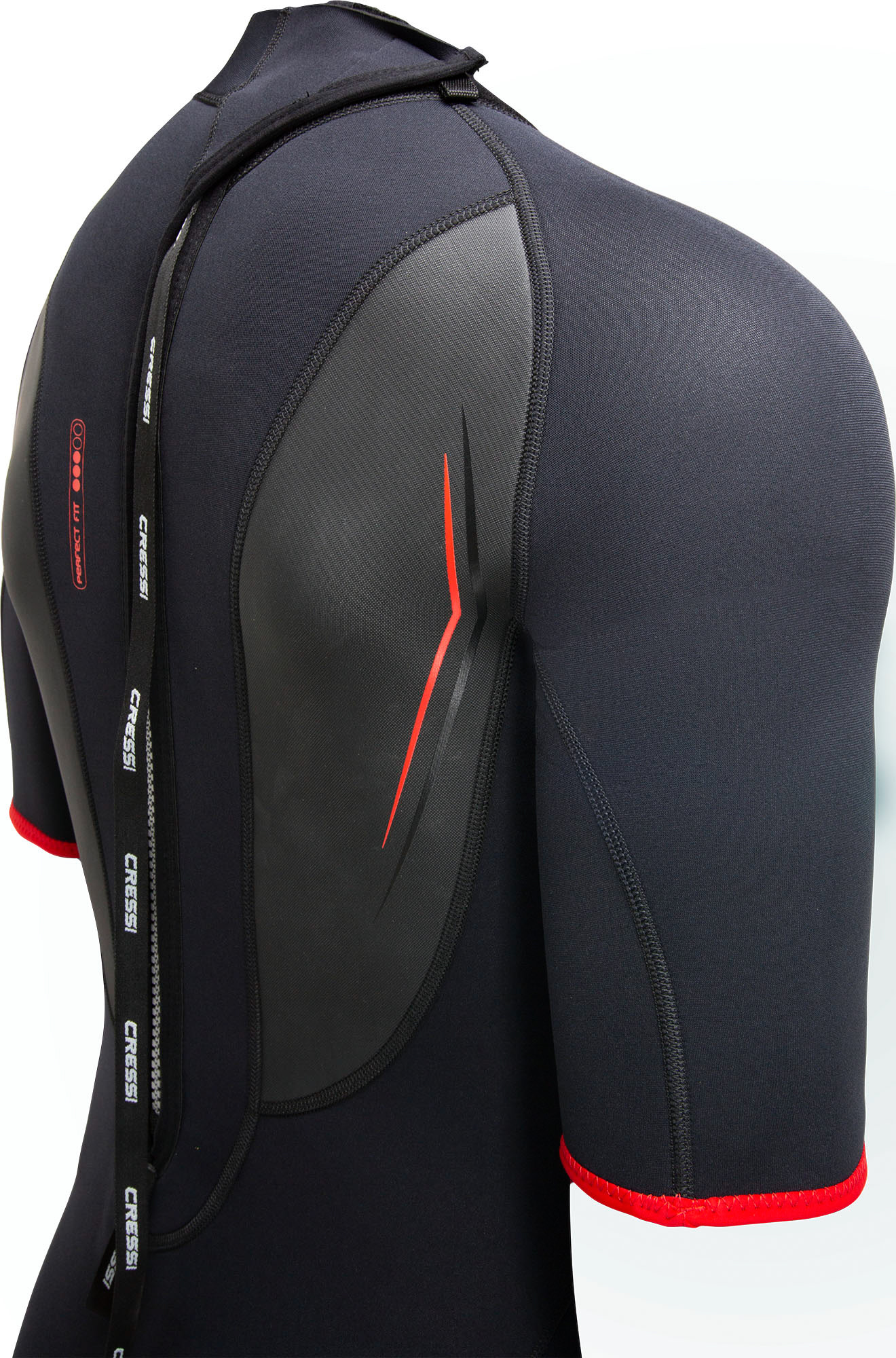 Cressi ALTUM MAN 3MM SHORTY WETSUIT BLACK/RED 2XL/6 - Image 6