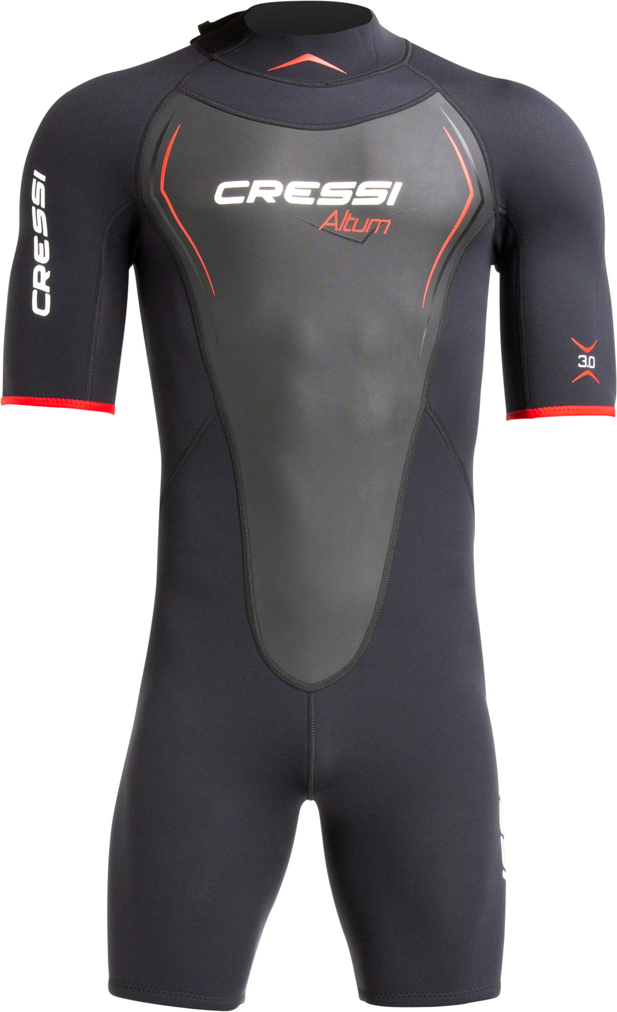 Cressi ALTUM MAN 3MM SHORTY WETSUIT BLACK/RED 2XL/6 - Image 2