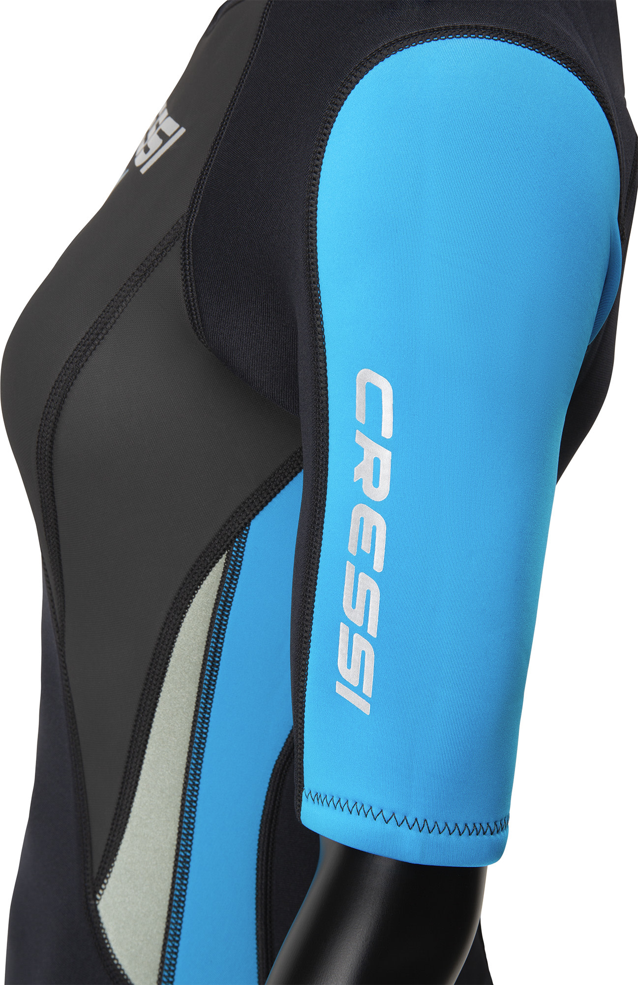 Cressi MED X LADY SHORTY WETSUIT BLACK/LIGHT BLUE/GREY 2.5mm M/3 - Image 6