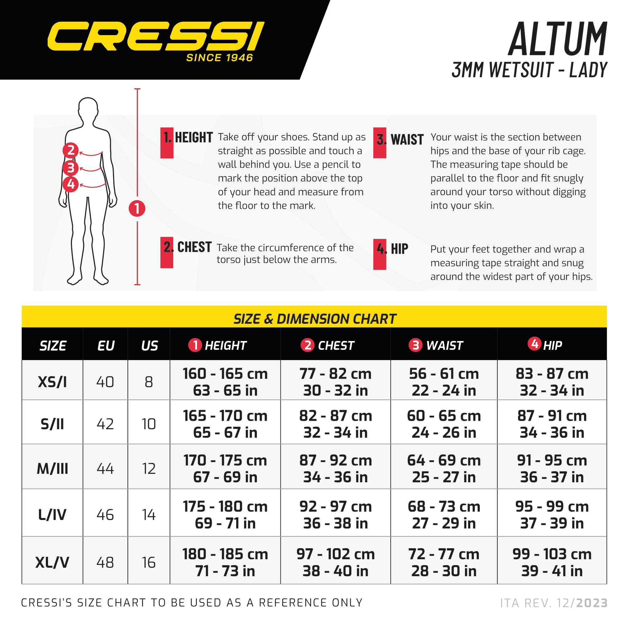 Cressi ALTUM LADY 3MM SHORTY WETSUIT BLACK/PINK M/3