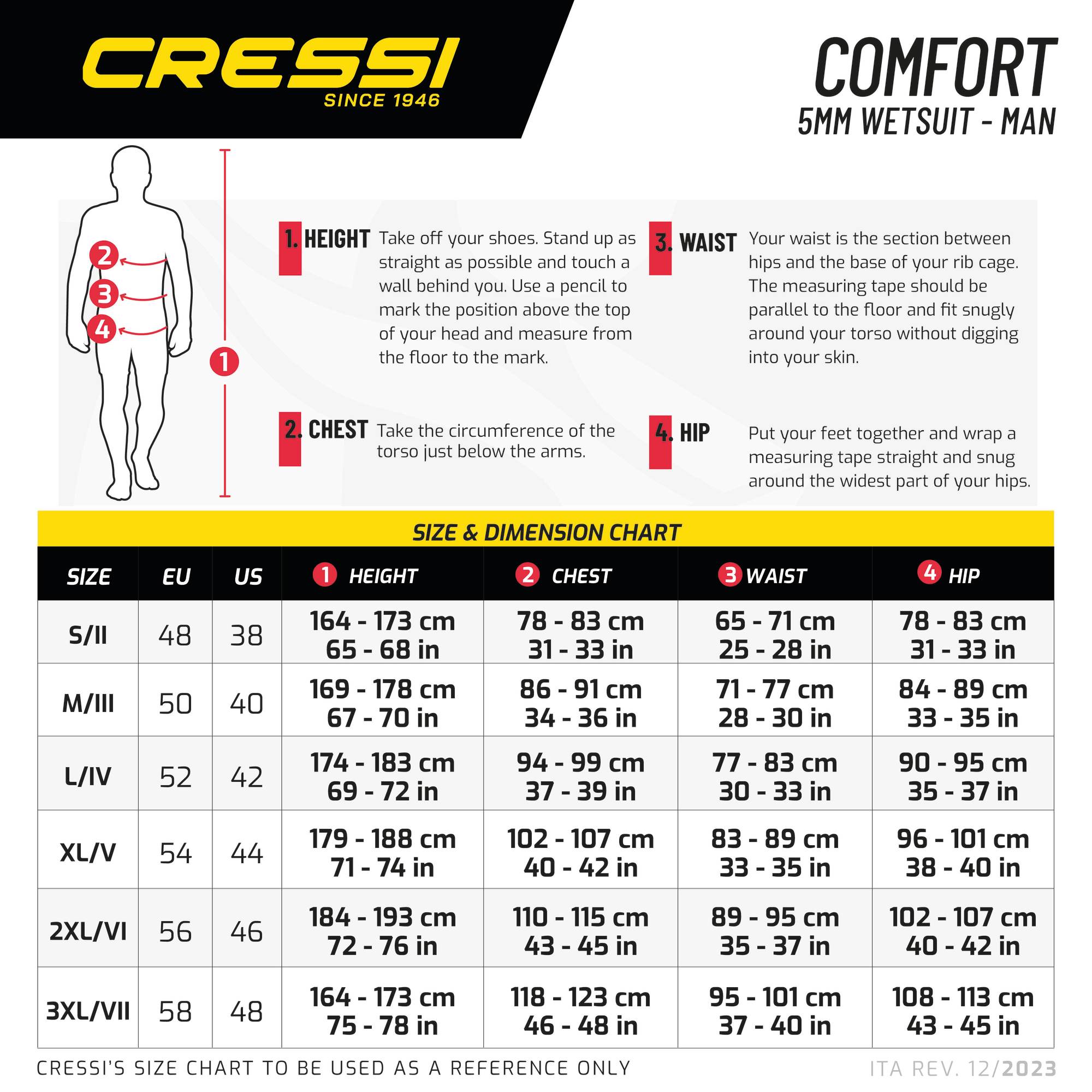 Cressi COMFORT MAN MONOPIECE WETSUIT BLUE 5mm L/4 - Image 23