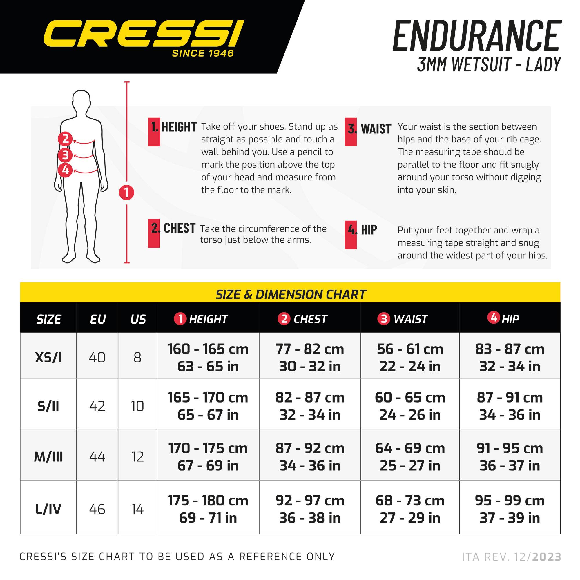 Cressi ENDURANCE LADY MONOPIECE WETSUIT 3mm L/4 - Image 13