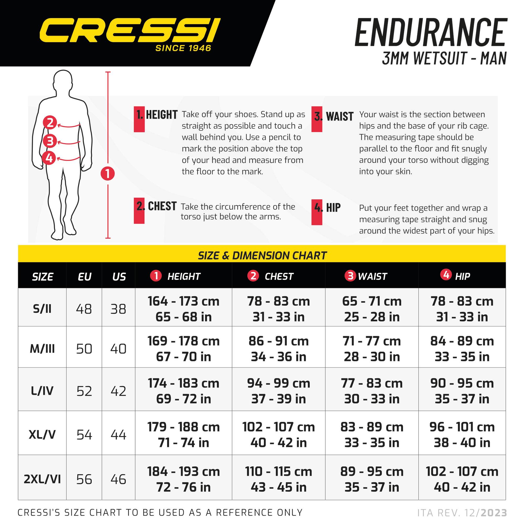 Cressi ENDURANCE MAN MONOPIECE WETSUIT 3mm 2XL/6 - Image 12