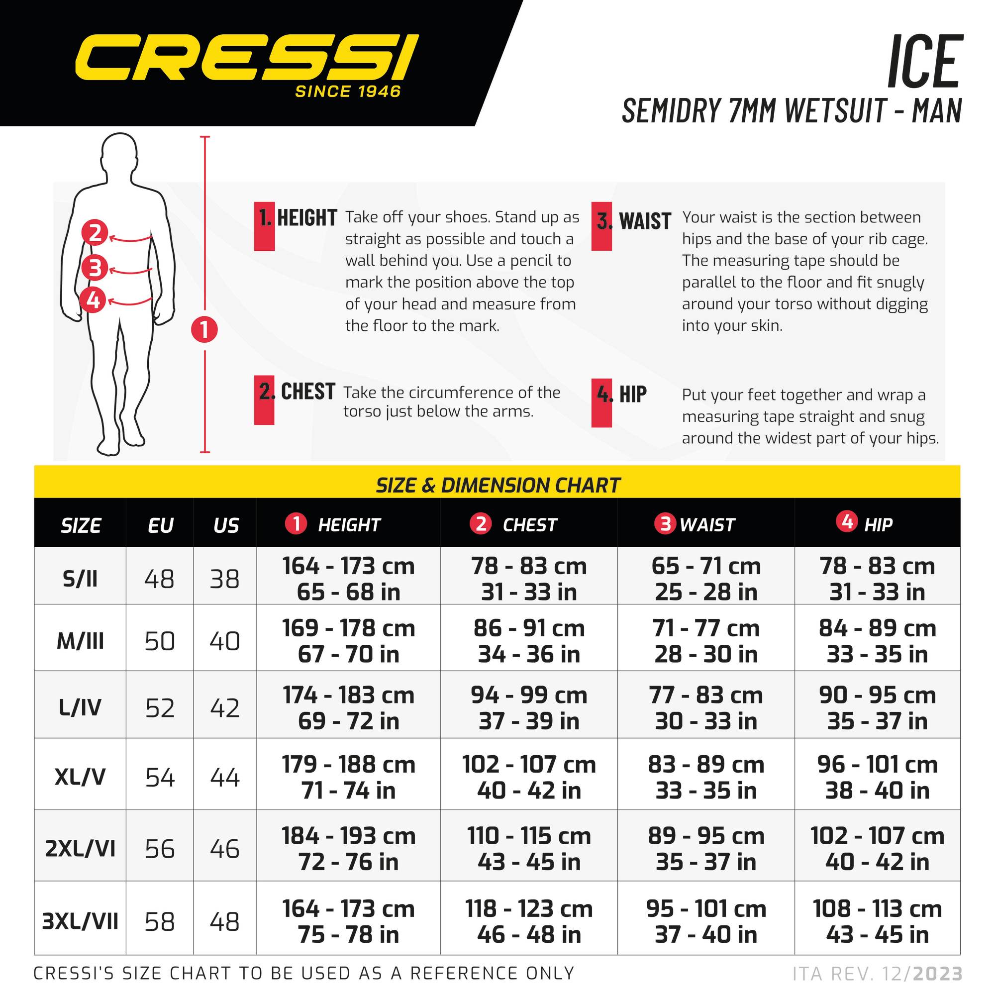 Cressi ICE MAN SEMI-DRY WETSUIT 7mm M/3 - Image 12