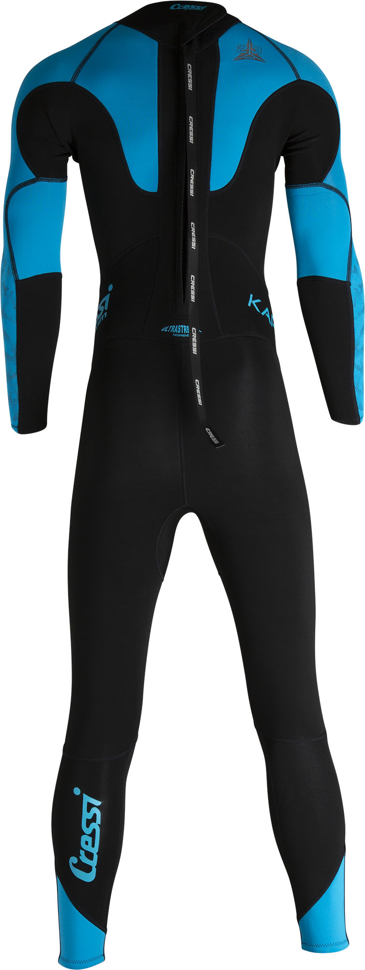 Cressi KARUA LADY MONOP. SWIMSUIT BLACK/TURQUOISE 3/2mm S/2 - Image 2
