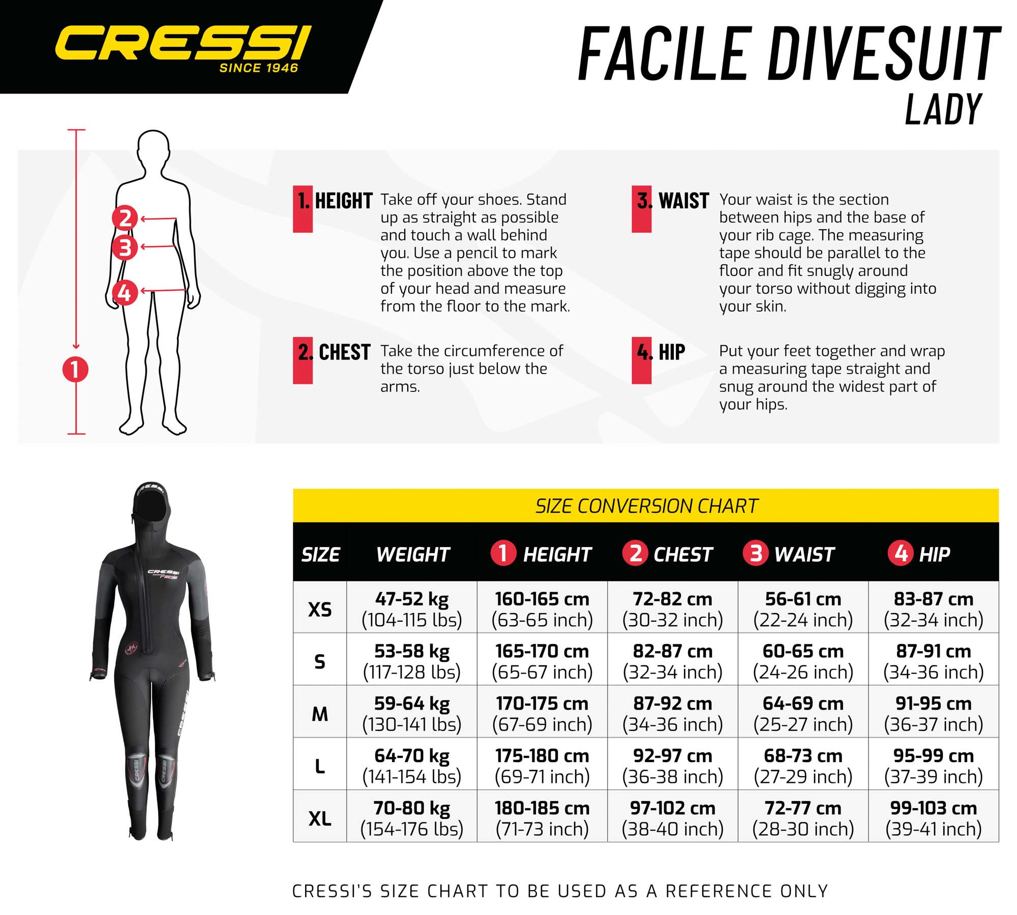 Cressi FACILE LADY MONOPIECE WETSUIT 8mm M/3 - Image 5
