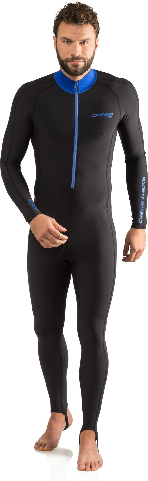 Cressi SKIN MAN MONOPIECE WETSUIT BLACK/BLUE 1mm M/3 - Image 5