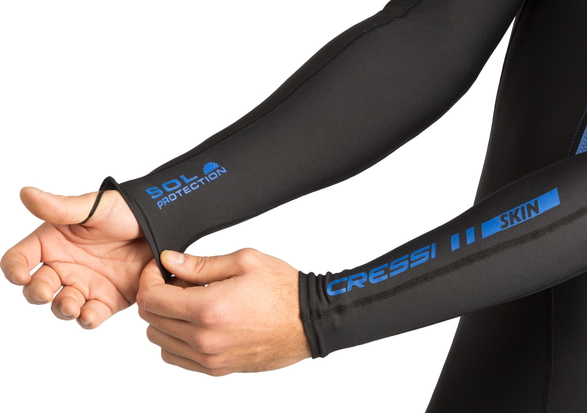 Cressi SKIN MAN MONOPIECE WETSUIT BLACK/BLUE 1mm M/3 - Image 11