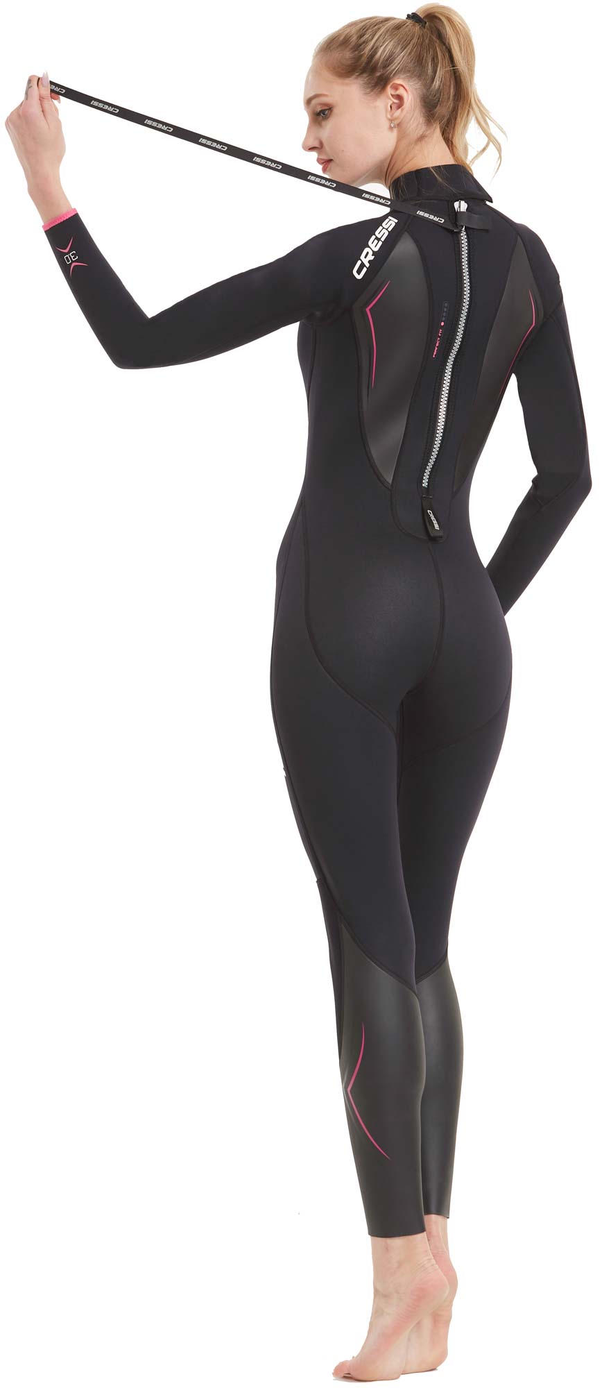 Cressi ALTUM LADY MONOPIECE WETSUIT BLACK/PINK 3mm XL/5 - Image 6