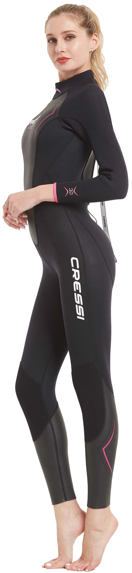 Cressi ALTUM LADY MONOPIECE WETSUIT BLACK/PINK 3mm M/3 - Image 5