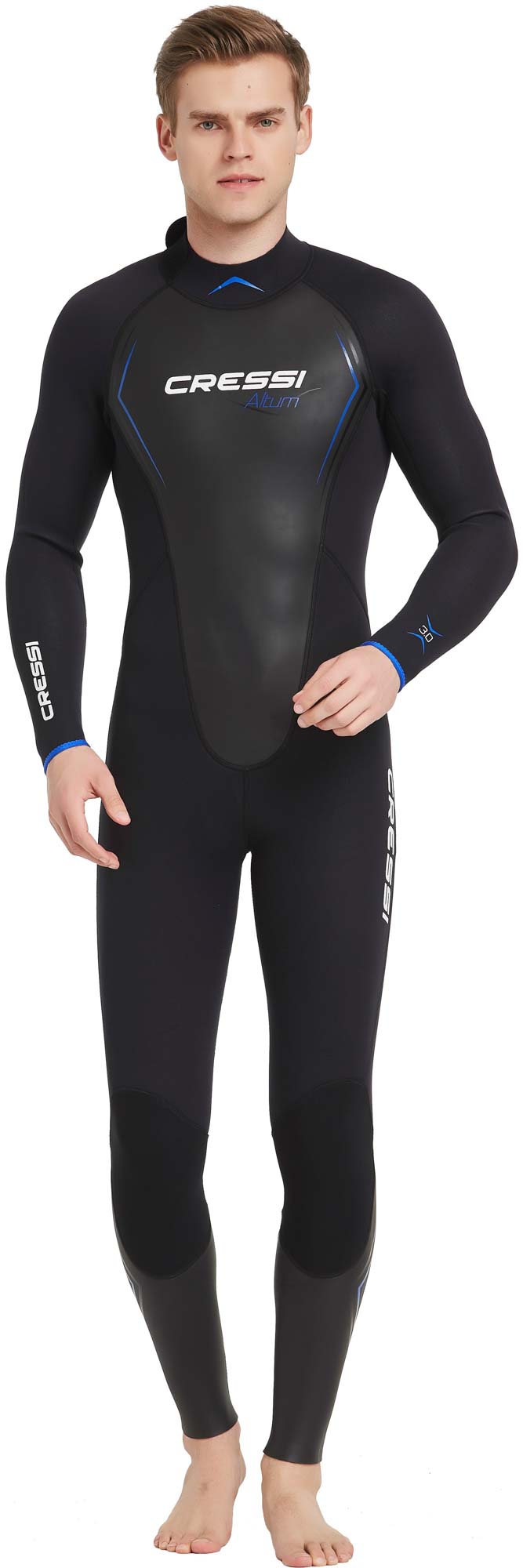 Cressi ALTUM MAN MONOPIECE BLACK/BLUE 3mm 3XL/7 - Image 2