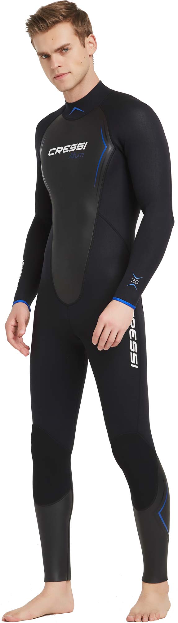 Cressi ALTUM MAN MONOPIECE BLACK/BLUE 3mm 3XL/7 - Image 4