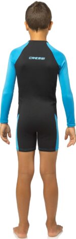 Cressi LITTLE SHARK SHORTY WETSUIT BLACK/BLUE 2mm L/S Y 15/16