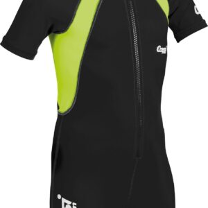 Cressi KIDS SHORTY WETSUIT SHORT SLEEVE BLACK/LIME Y 3