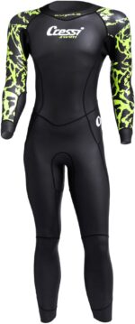 Cressi KUWAE MAN MONOPIECE SWIMSUIT BLACK/GREEN 2mm M/3