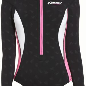 Cressi TERMICO LONG/SL LADY SWIMSUIT BLACK/PINK WHITE 2mm S/2