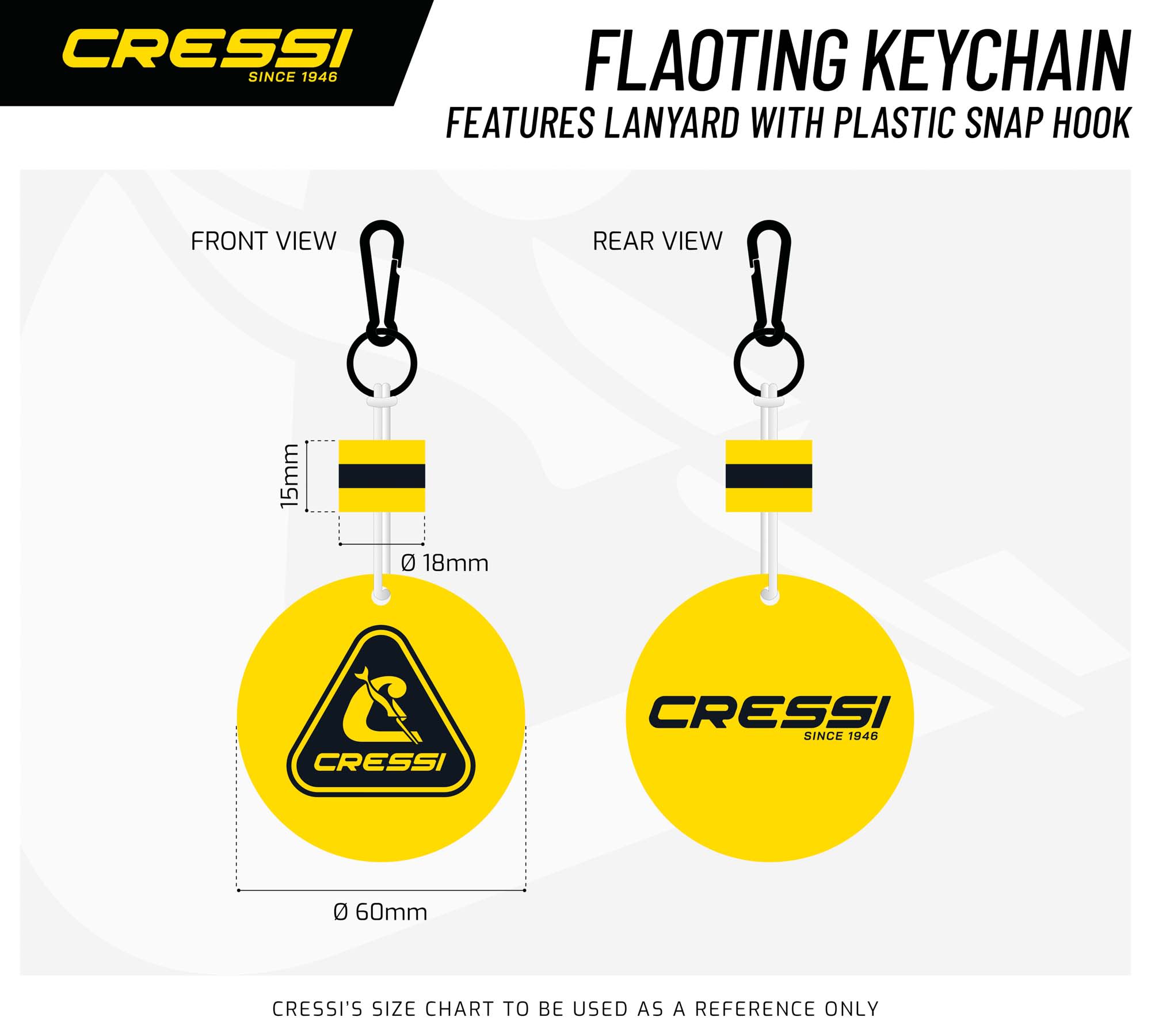 Cressi FLOATING KEYCHAIN YELLOW - Image 2
