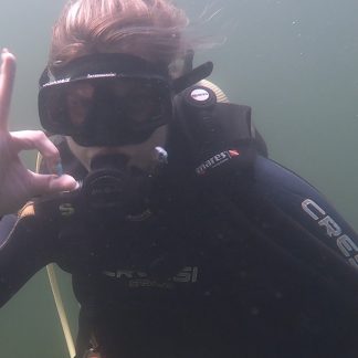 Scuba diving with an instructor