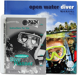 PADI OWD Manual - nirēju mācību grāmata Open Water Diver kursos angļu vai krievu valodā