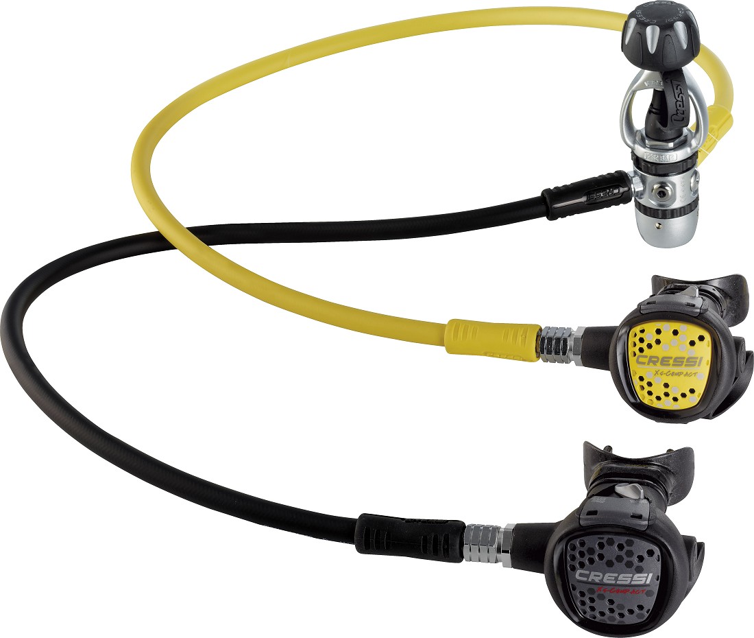 Cressi XS Compact AC2 DIN Regulator Set, niršanas elpošanas regulators AC2 + Compact + Octopus Compact Regulator — attēls 4