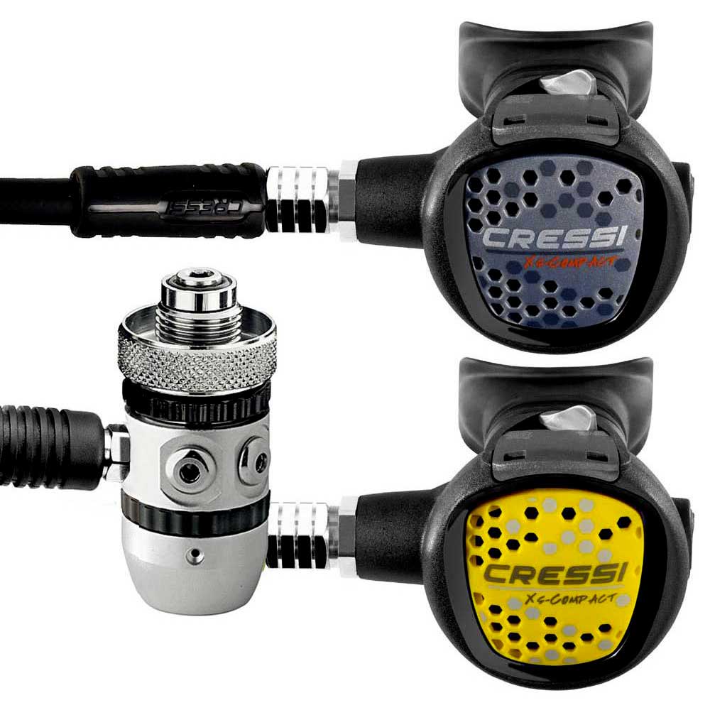 Cressi XS Compact AC2 DIN Regulator Set, niršanas elpošanas regulators AC2 + Compact + Octopus Compact Regulator