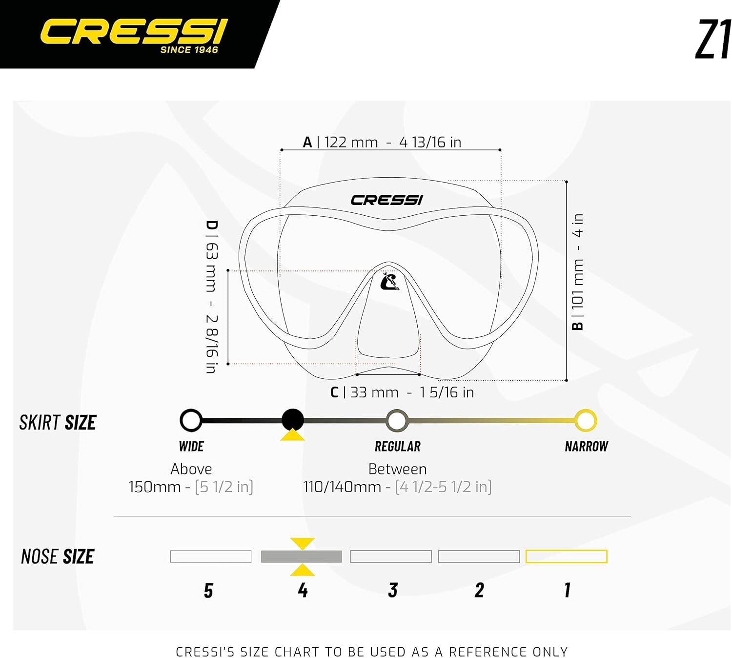 Cressi Z1 niršanas maska – 11 vaizdas