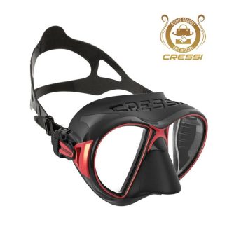 Cressi Zeus Dive Mask Black/Red Frame