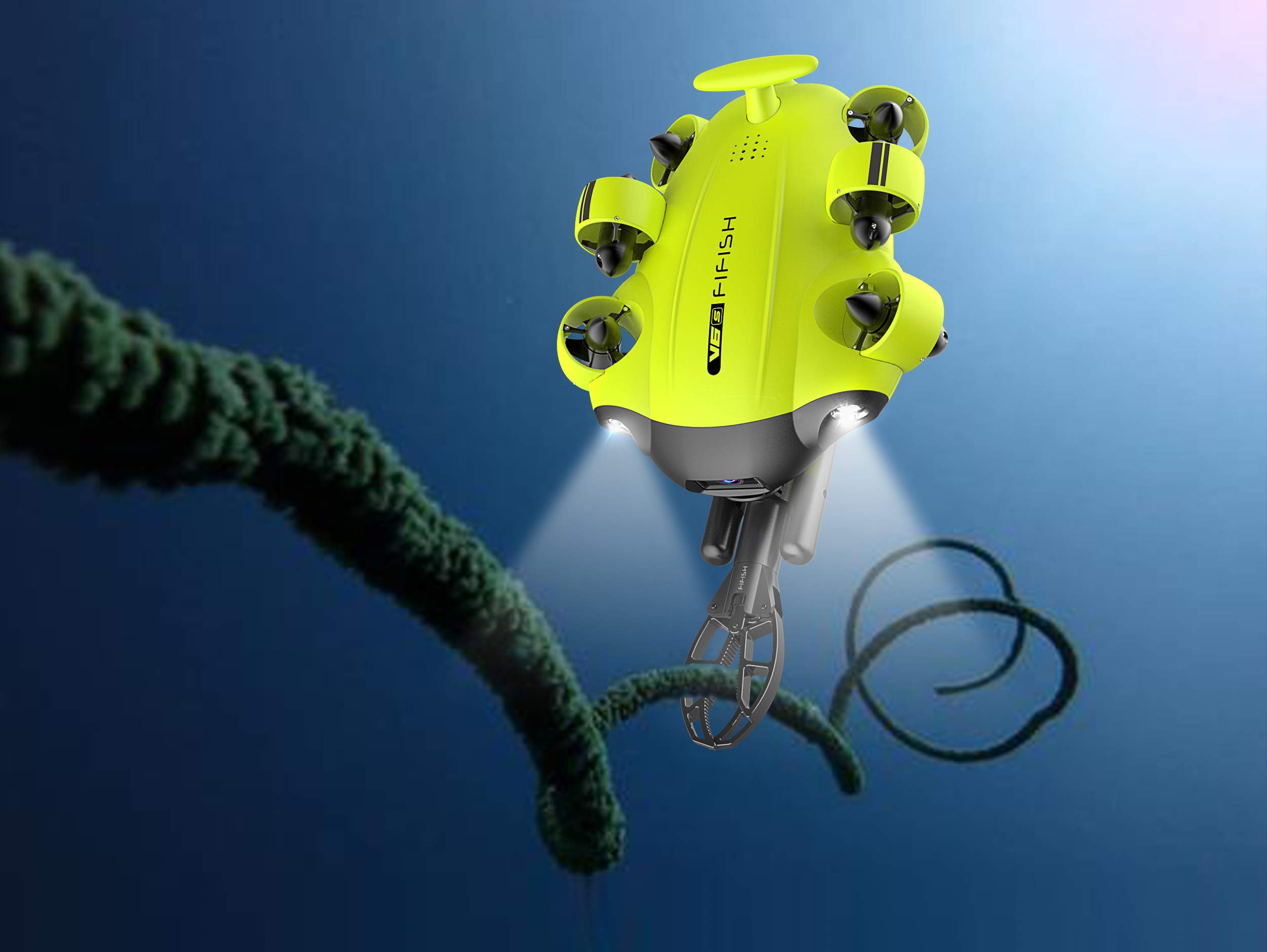 Underwater drone rental/hire with operator (ROV) for professional underwater search